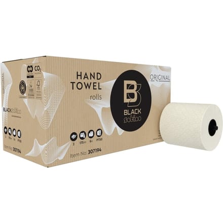 Handdoekrol BlackSatino PT50 Original 2-laags 175m wit 307194