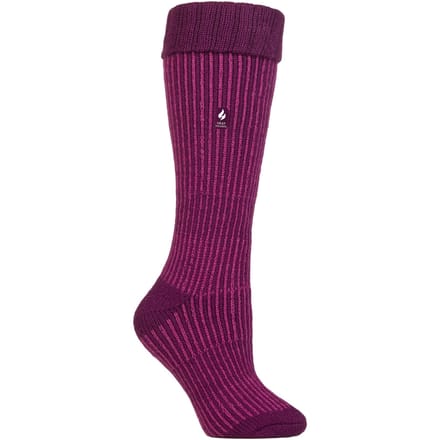 Dames Dikke Winter Warme Knielange Geribbelde Thermo Boot Sokken