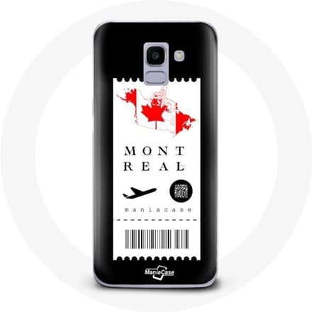 Coque pour Samsung Galaxy A8 2018 Billet d'avion Montréal Canada