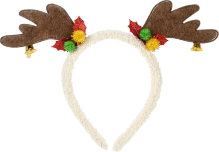 Christmas Decoration kerst diadeem/haarband - rendier gewei - bruin