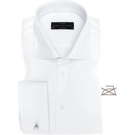 John Miller Overhemd Slim French Cuff Non Iron Wit / male