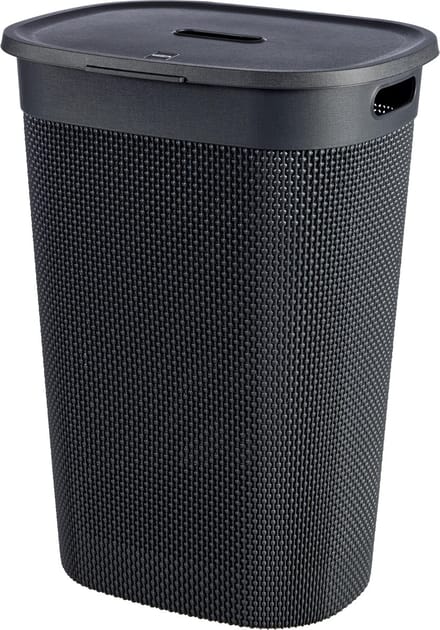 Curver Filo Wasmand met deksel 55L - Antraciet