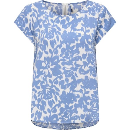 Relaxed fit blouseshirt in crêpe-uitvoering Model 'VIC'