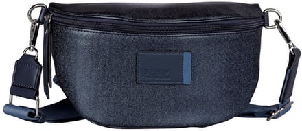 TOM TAILOR schoudertas Rosie Canvas Belt Bag Metallic Blue donkerblauw