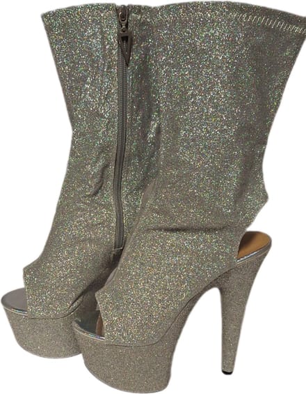 SOISBELLE SILVER STRASS ENKELLAARSJE PLATEUZOOL SIZE 36