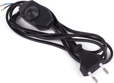 Benson Stroomsnoer met snoerdimmer - zwart - 2 meter - led geschikt - stijlvol design