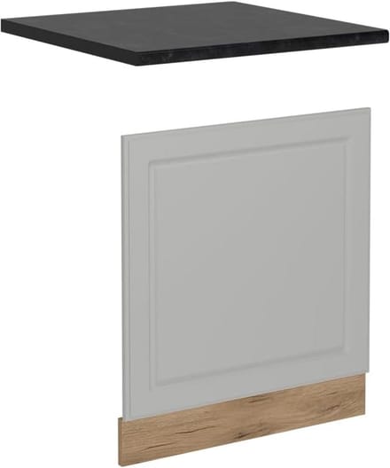 Universeel Voorpaneel Vaatwasser Wit Landhuis Stijl 60 cm