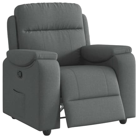 vidaXL - Relaxfauteuil - donkergrijze - stof