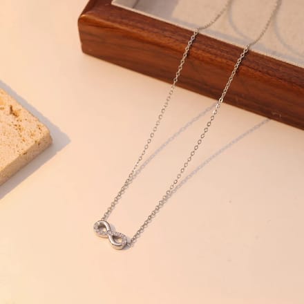 JewelGalerie - Ketting-Infinity-Zilver