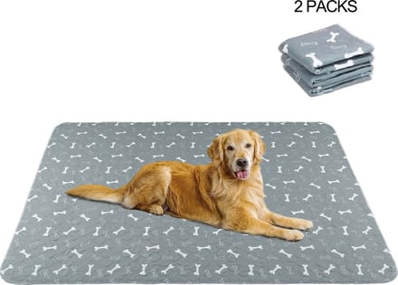Geweo Puppy training pads - Wasbare puppy pads 2 Stuks - Hondentoilet - 80*90cm - Puppy - Plasmat