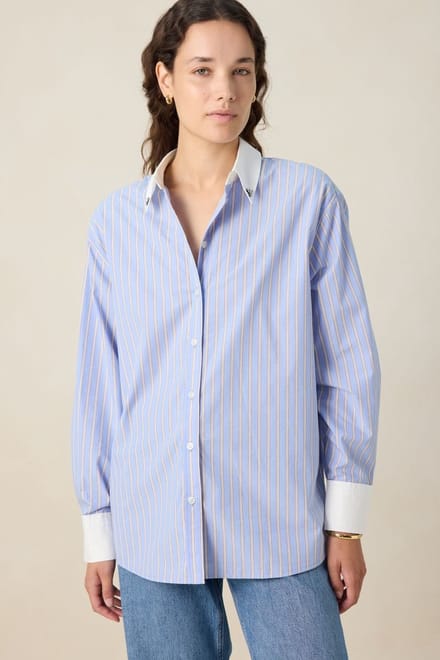 Sissy-Boy - Blauwe gestreepte blouse
