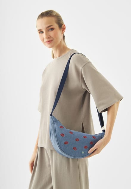 Codello crossbodytas van Denim met borduursel