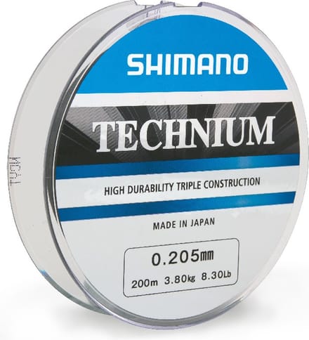 Shimano Technium Vislijn 200m 0.22 mm Grey Nylon