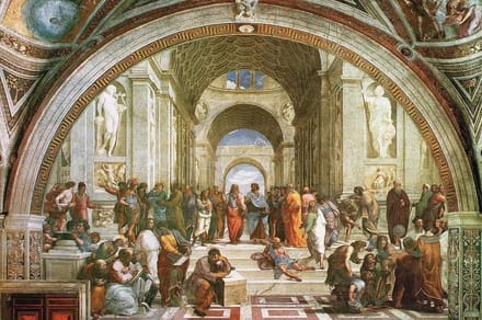 Kunstdruk Raffael - La scuola di Atene 90x60cm