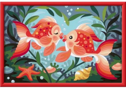 CreArt Kids 31x21cm Viskusjes, Schilderen op Nummer Kit, Kunstnummer, Leeftijd 7+, 25853, Ravensburger