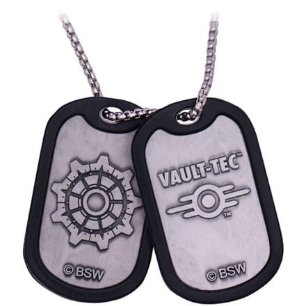 Fallout Dog Tags With Ball Chain Logo Fanattik
