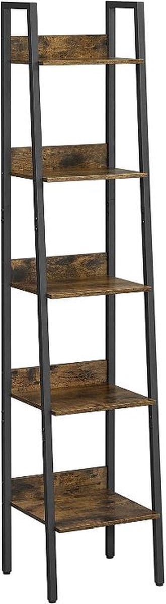 MIRA Home - Plankenkast - Kast - Metaal - Bruin - 33.8x30x170cm