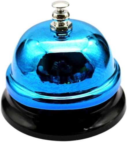 Service Bel - Keuken Bel - Personeel Roepen - Heldere Klank - 8 x 6 x 6 cm - Blauw