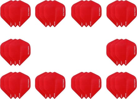 10 sets (30 stuks) Super Sterke Rode Poly XS100 - flights - dart flights