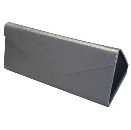 Fako Bijoux® - Brillenkoker - Opvouwbaar - Driehoek - 16x7x6.5cm - Zilver