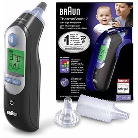 Braun ThermoScan 7 Infrarood koortsthermometer Voorverwarmde meetpunt