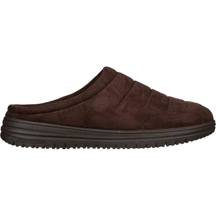 Skechers Relaxed Fit: Murette Garvanza Heren Muilen Van Microvezel In Chocoladebruin