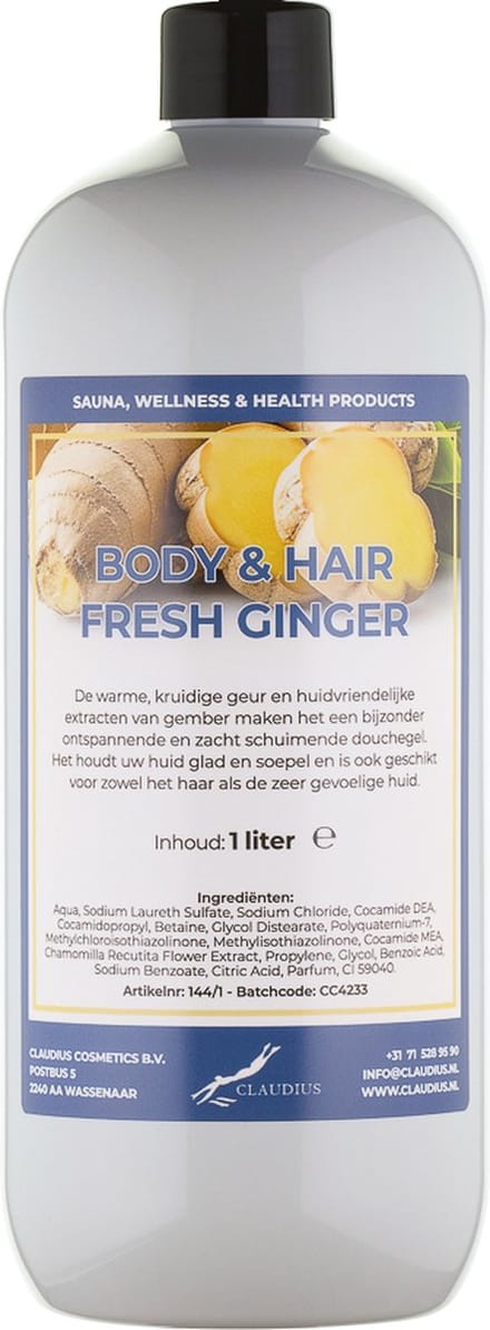Body & Hair Fresh Ginger 1 Liter - 2 in 1 voor lichaam en haar.