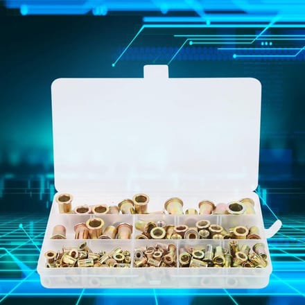 Ensemble d'écrous à sertir 150 pièces Accessoires de quincaillerie Fixation Couleur Zingage M3 M4 M5 M6 M8 M10