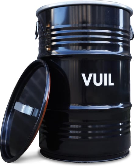 BinBin Handle Vuil industriële prullenbak afvalscheiding 60 Liter olievat met handvat deksel