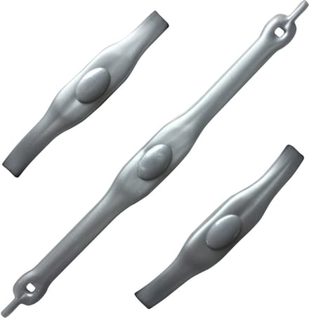 SHOEPS XL elastische veters ZILVER 8 pieces