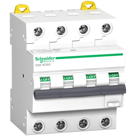 Schneider Electric Combination switch Acti 9 iC60 4P 32A 30mA B characteristic 6kA class A