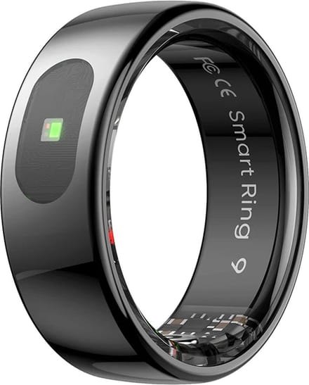 WizBay Premium Select® Smart Ring Dark Grey - Maat 8 - Smart Ring met Hartslag, Slaap, Zuurstof - Multi Sport Modi
