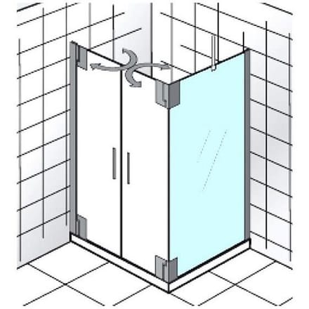 HSK K2P side panel for swing door 75 x 200 cm