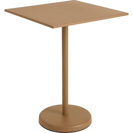 Muuto Linear Steel Tafel vierkant - oranje - Hoogte 95 cm