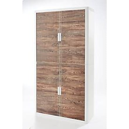 Roldeurkast, roldeuren eiken vintage, hoogte 2040 mm