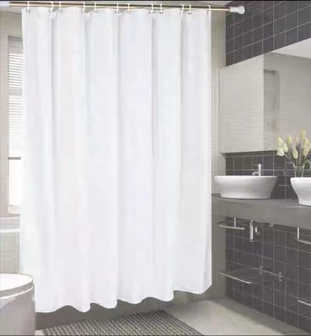 Waterdicht Douchegordijn - 180x200cm - Incl. 12 Ringen - Polyester - Wit