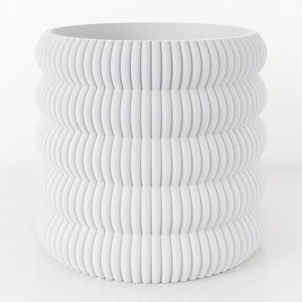 Fleuriek - Bloempot voor binnen - Witte plantenpot van bio plastic - Ø12 cm