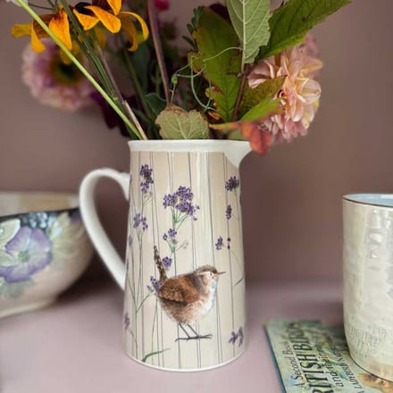 Alex Clark Kan Vogel ~ Wren and Verbena Jug