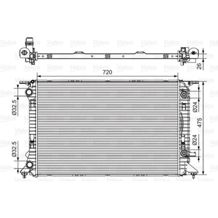 Radiator, motorkoeling VALEO 735472