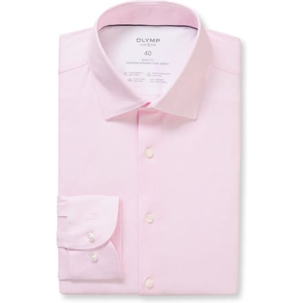 OLYMP Overhemd Level 5 24/Seven Pied De Poule Roze - Maat 41 - Heren - Overhemden Formeel