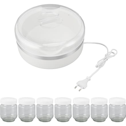 Yaourtière multifonctionnelle à température constante, pot intérieur de grande capacité, machine à vin de riz automatique L white