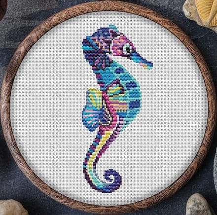 Borduurpakket Mandala Zeepaardje