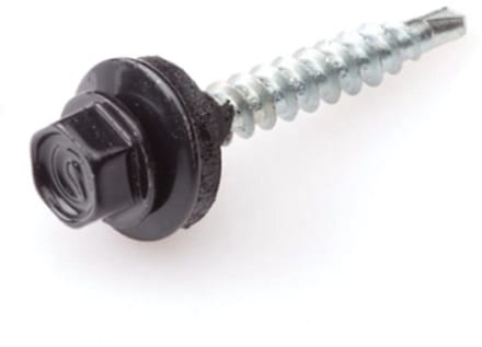 Dakpanplaatschroef - dakplaatschroef - 4,8 x 35 mm - zwart - 250 stuks