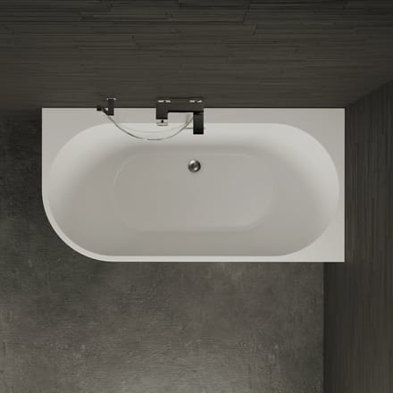 SPALINA - Vrijstaand bad - Capri 150 droite blanche, 150 x72 x58 cm, Wit
