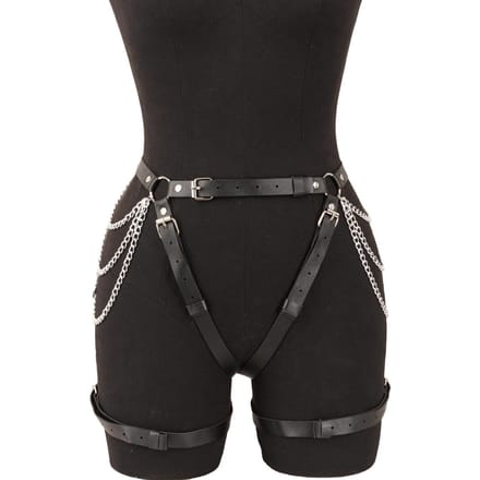 Dames Gothic PU Leer Riem Ketting Kousenband Dij Girdle Girdle Banden gray