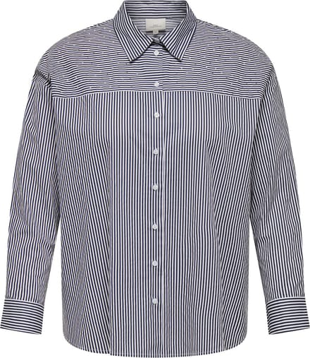 ONLY CARMAKOMA - CARKARIN LS STRIPE DECO SHIRT WVN - Dames - Blouses