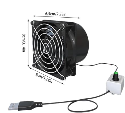 Ventilator Dampafzuiger - Luchtverfrisser Afzuiging - Badkamer Keuken - Geur Absorptie - Compact Ontwerp
