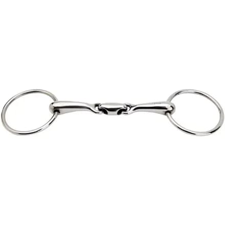 Mors 2 ringen voor paard dubbel gebroken RVS HORKA