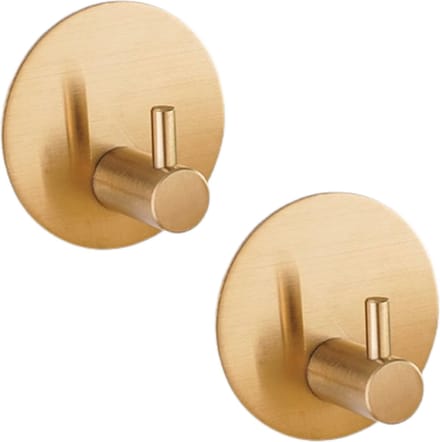 EAVY Zelfklevende Handdoekhaakjes Goud - Set van 2 Handdoekhouders