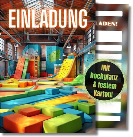 12 Speelparadijs Uitnodigingskaarten Kinderfeestje DIN A6
